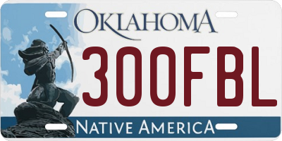 OK license plate 300FBL