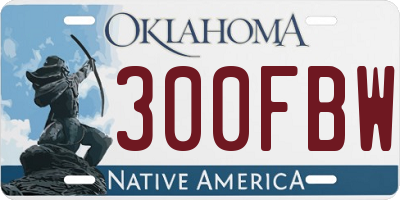 OK license plate 300FBW