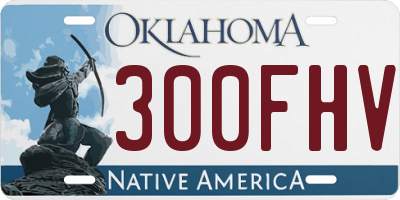 OK license plate 300FHV