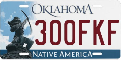 OK license plate 300FKF