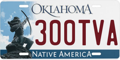 OK license plate 300TVA