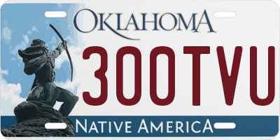 OK license plate 300TVU