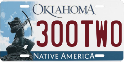 OK license plate 300TWO