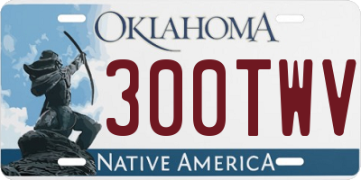 OK license plate 300TWV