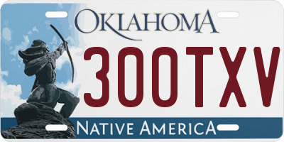 OK license plate 300TXV