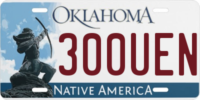 OK license plate 300UEN