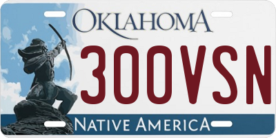 OK license plate 300VSN