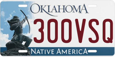 OK license plate 300VSQ