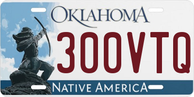 OK license plate 300VTQ
