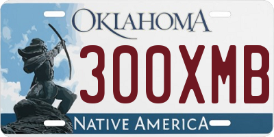 OK license plate 300XMB