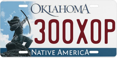 OK license plate 300XOP