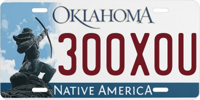 OK license plate 300XOU