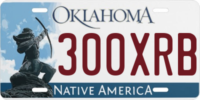 OK license plate 300XRB