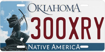 OK license plate 300XRY