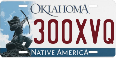OK license plate 300XVQ