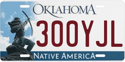 OK license plate 300YJL