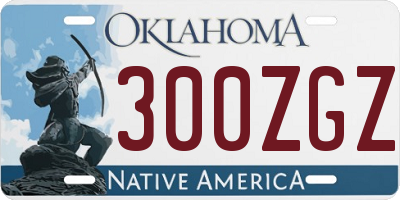 OK license plate 300ZGZ