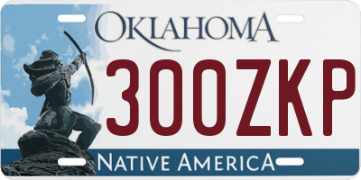 OK license plate 300ZKP