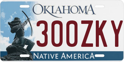OK license plate 300ZKY