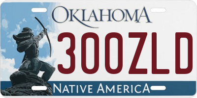 OK license plate 300ZLD