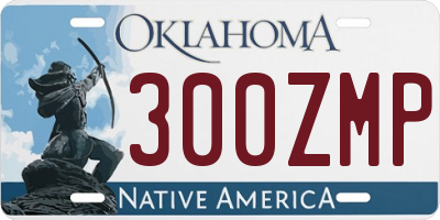 OK license plate 300ZMP