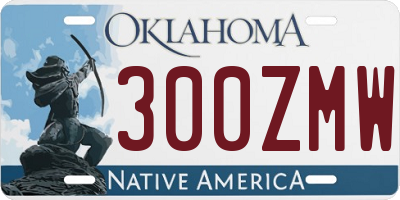 OK license plate 300ZMW
