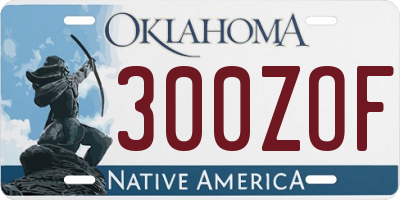 OK license plate 300ZOF