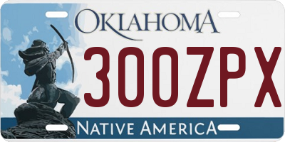 OK license plate 300ZPX