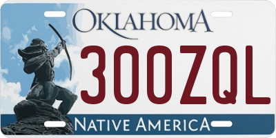 OK license plate 300ZQL