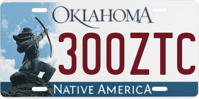 OK license plate 300ZTC