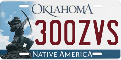 OK license plate 300ZVS