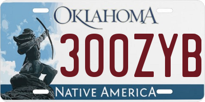 OK license plate 300ZYB