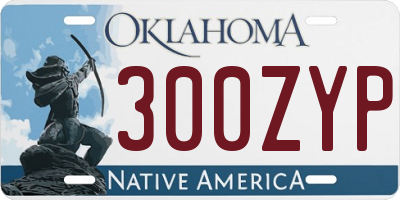 OK license plate 300ZYP