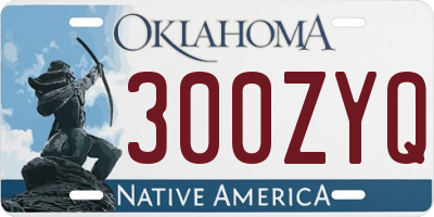 OK license plate 300ZYQ