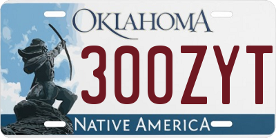 OK license plate 300ZYT