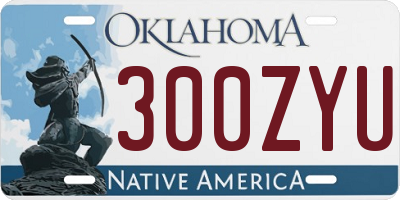 OK license plate 300ZYU