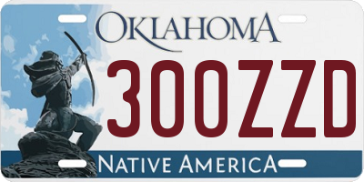 OK license plate 300ZZD