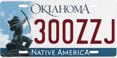 OK license plate 300ZZJ