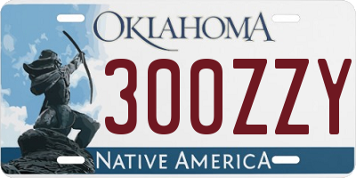 OK license plate 300ZZY