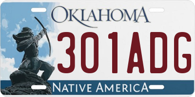 OK license plate 301ADG