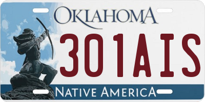OK license plate 301AIS