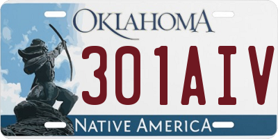 OK license plate 301AIV