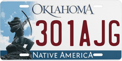 OK license plate 301AJG