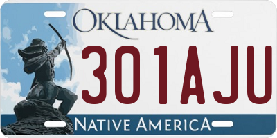 OK license plate 301AJU