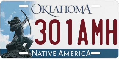 OK license plate 301AMH