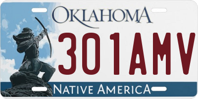 OK license plate 301AMV