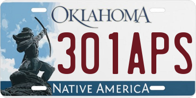 OK license plate 301APS