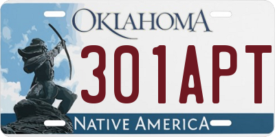 OK license plate 301APT