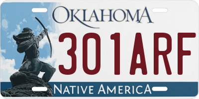 OK license plate 301ARF
