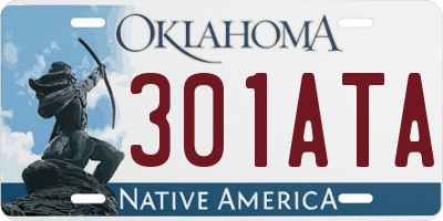 OK license plate 301ATA